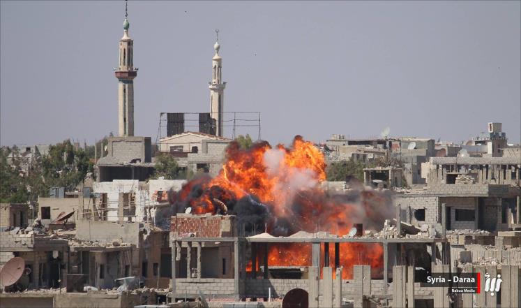 قصف على درعا