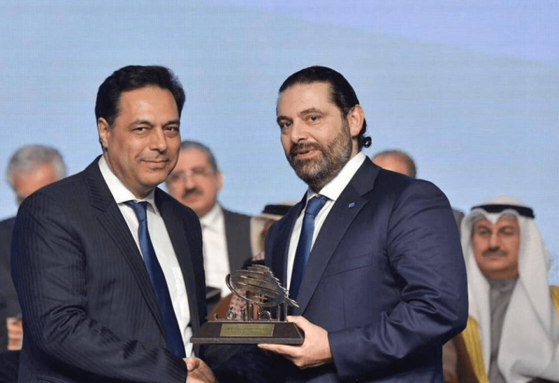 سعد الحريري إلى جانب حسان دياب