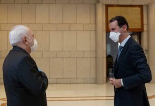 الأسد يلتقي ظريف