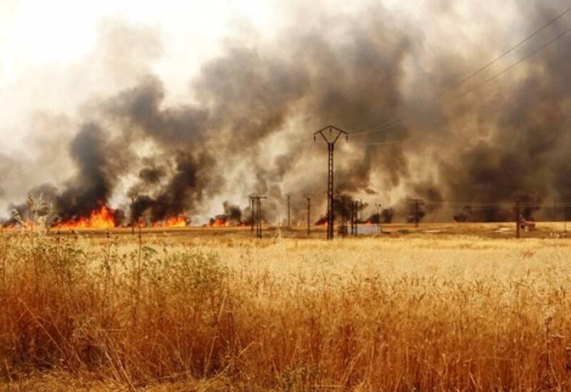 حرق هكتارات من حقول القمح في سوريا