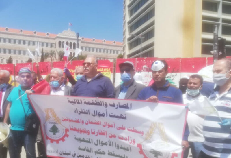 التحركات الشعبية بعيد العمال امام السراي الحكومي - بيروت