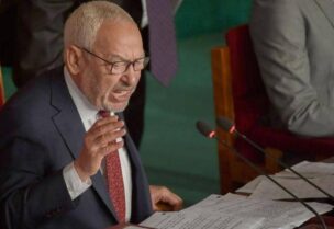 رئيس البرلمان التونسي راشد الغنوشي رئيس حركة النهضة