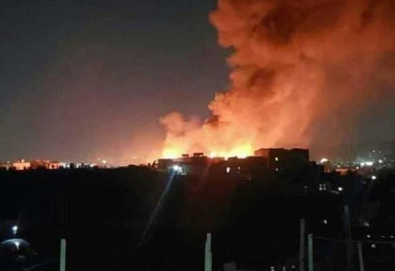 حريق في العاصمة اليمنية صنعاء
