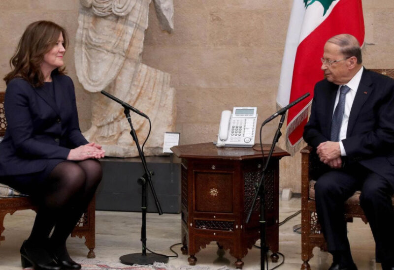 السفيرة الأميركية في لقاء مع الرئيس عون
