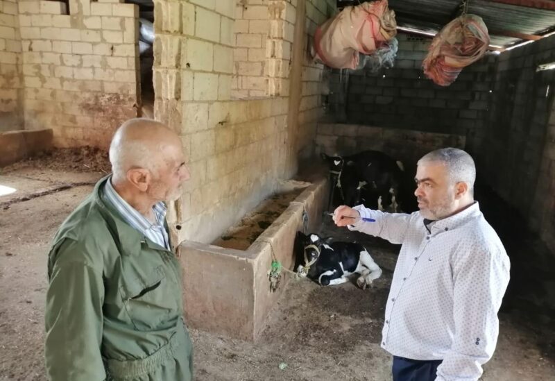 جولة بيطرية ارشادية على مربي الابقار في دير سريان
