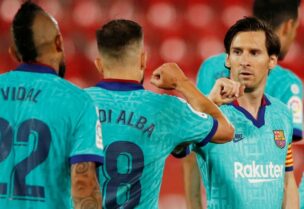 برشلونة يتفوق على ريال مايوركا برباعية