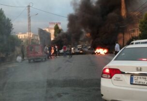 محتجون يقطعون طريق الضنية ـ طرابلس