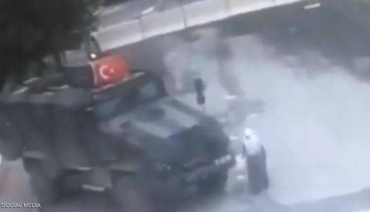 مركبة عسكرية تركية تدهس مسنة