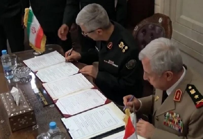 توقيع الاتفاقية بين إيران وسوريا
