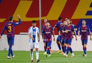 برشلونة يتفوق على اسبانيول بهدف سجله سواريز