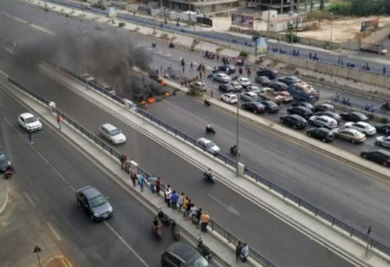 قطع طرق ضمن نطاق الضاحية الجنوبية