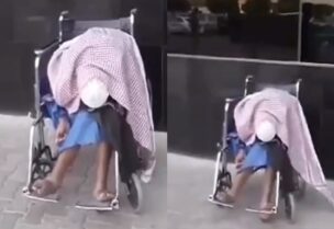 مسن مصاب بكورونا يصارع الموت أمام مشفى بالكويت