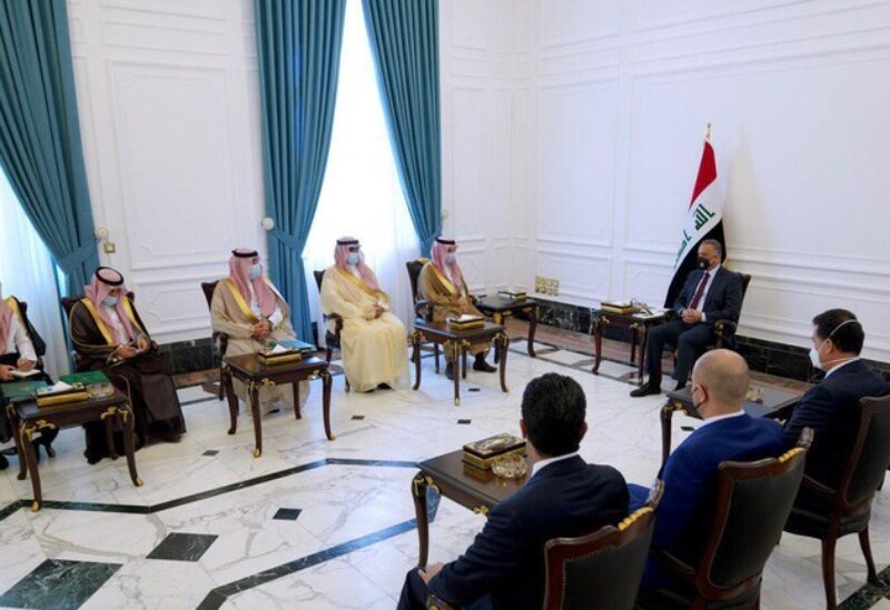 الكاظمي خلال استقبال وزير الخارجية السعودي
