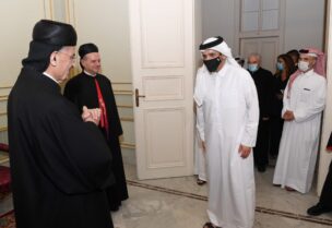 الراعي يلتقي وزير الخارجية القطري في بكركي