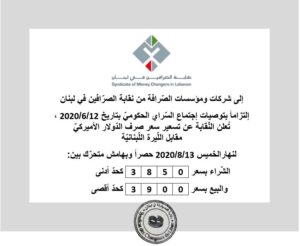 سعر صرف الدولار
