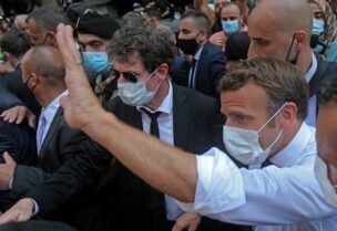 زيارة ماكرون إلى أحياء بيروت المدمرة