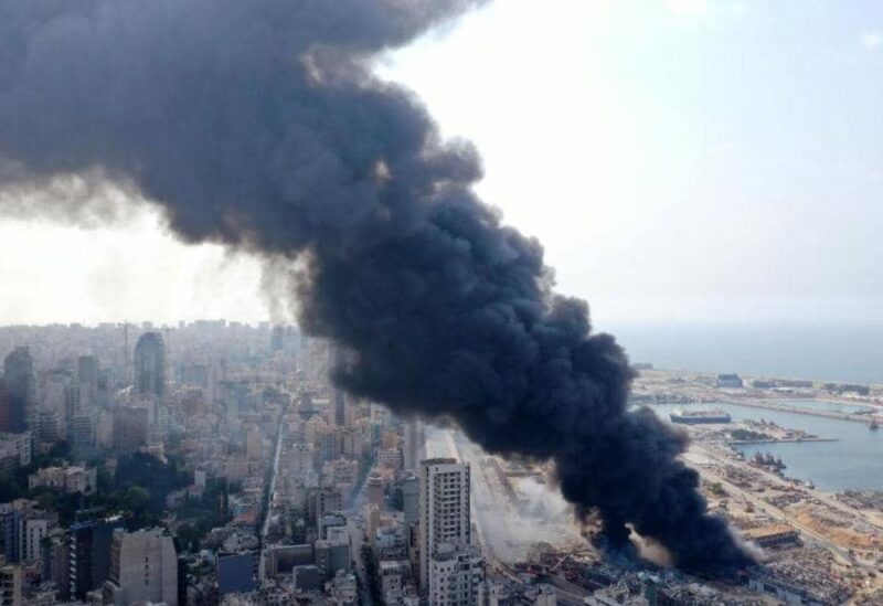 دخان حريق مرفأ بيروت