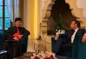 البطريرك الراعي والرئيس الفرنسي ايمانويل ماكرون