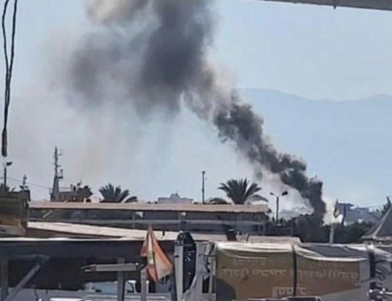 حريق في مرفأ طرابلس