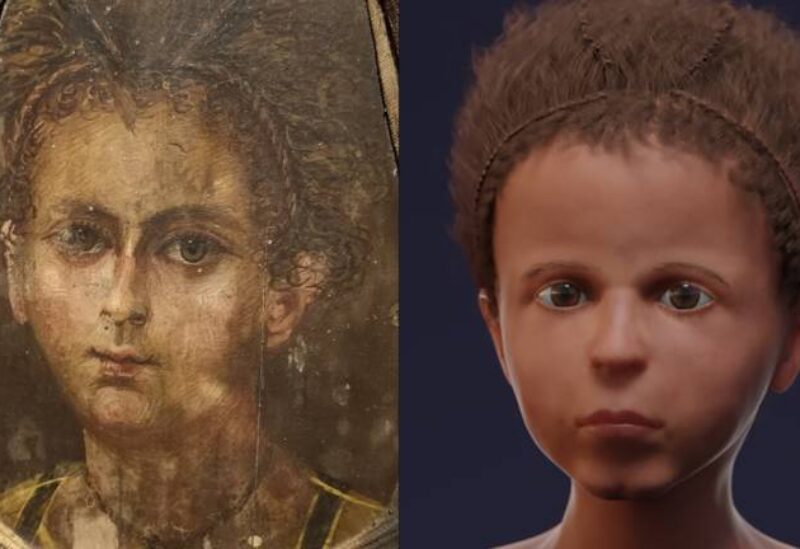 بناء وجه مومياء طفل مصري رقميا