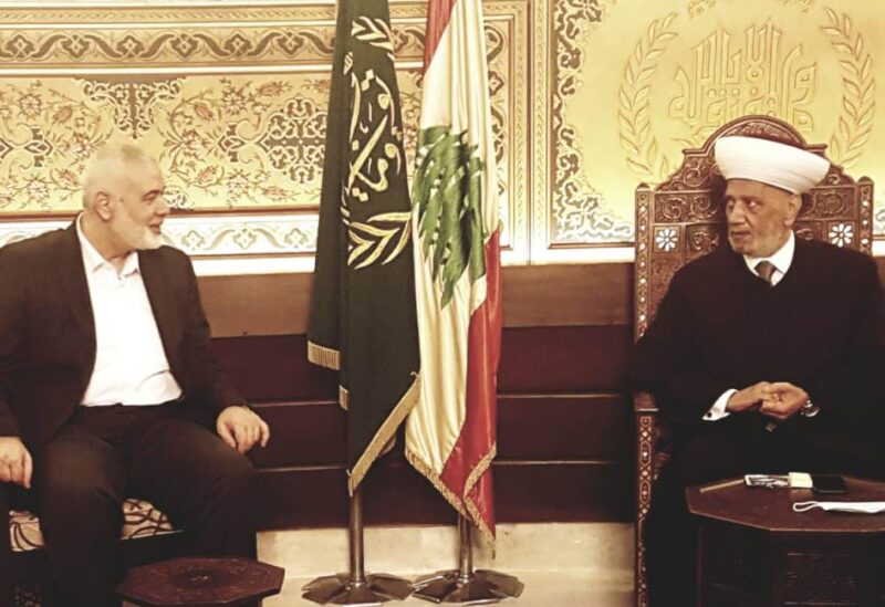 دريان عرض الوضع الفلسطيني مع هنية