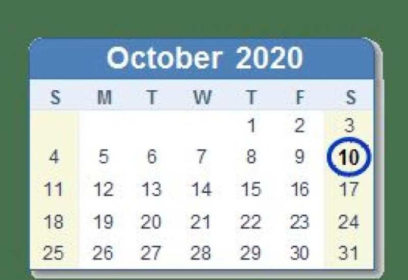 10-10-2020 تاريخ مميز