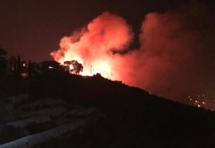 حريقٌ كبير ليلاً في بنتاعل - جبيل