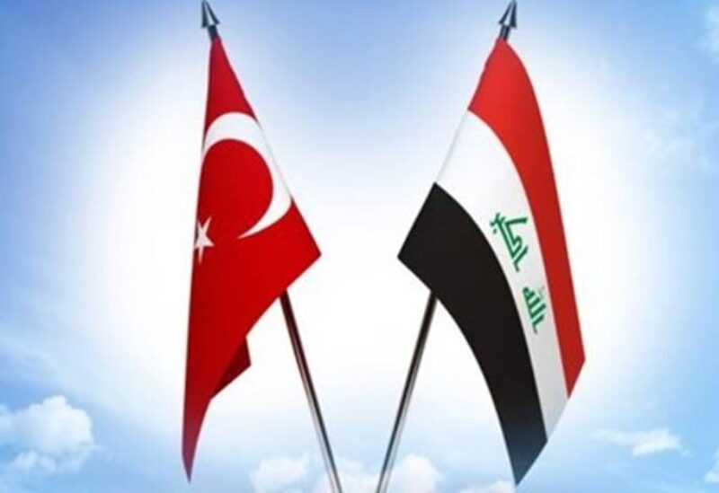 العلم العراقي والتركي
