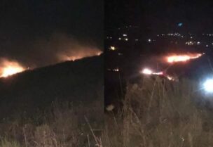 سقو احد قناديل الاحتفالات على إحدى بلدات عكار