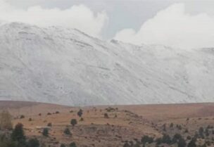 الثلوج تغطي مرتفعات لبنان