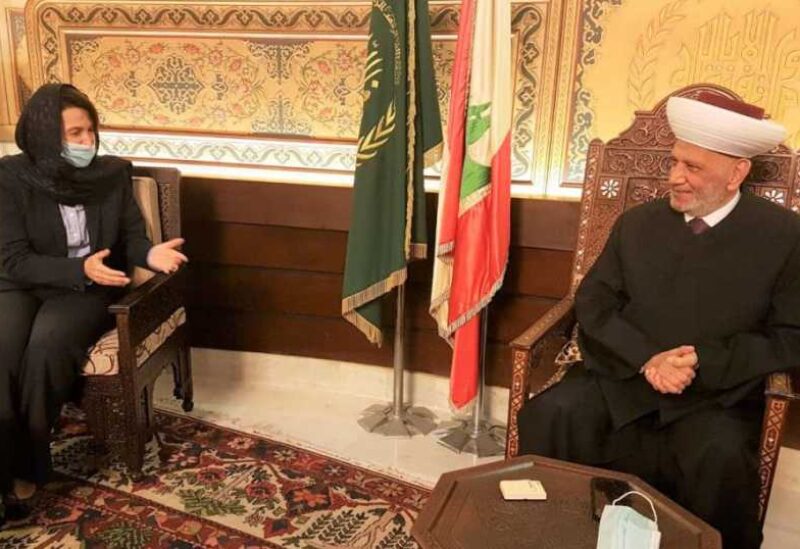 المفتي دريان مع السفيرة الفرنسية
