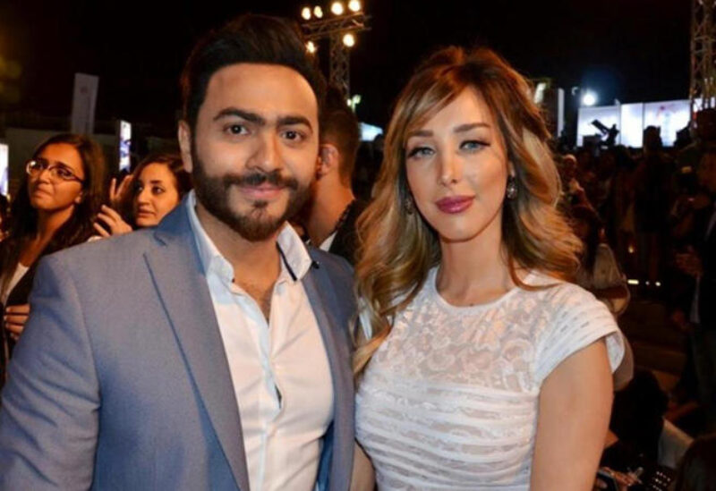تامر حسني وزوجته بسمة بوسيل