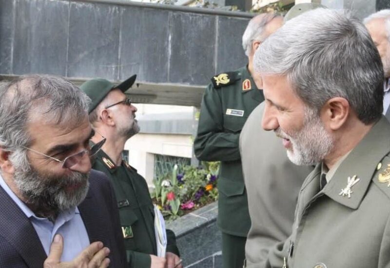 حسن فخري زاده مع وزير الدفاع الإيراني أمير حاتمي