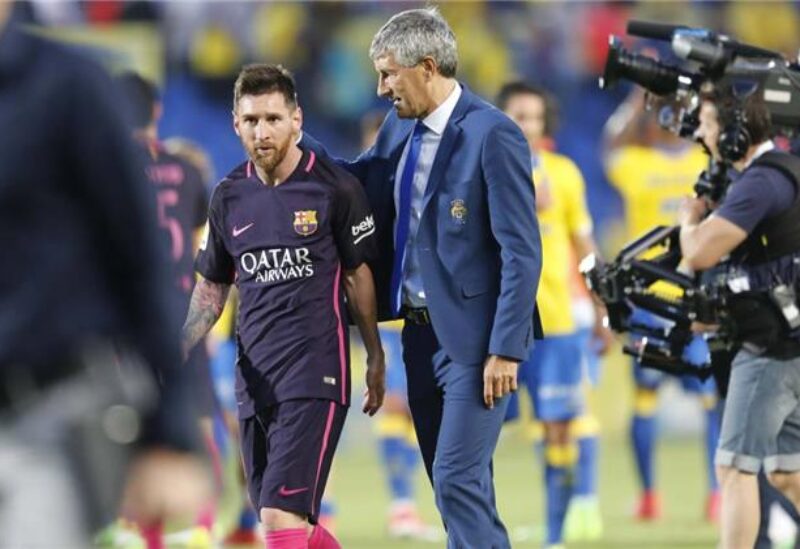 مدرب برشلونة المقال كيكي سيتين وميسي