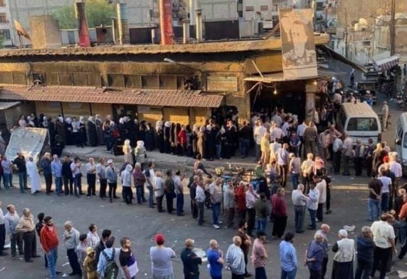 طوابير الخبز في سوريا