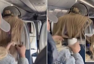 صورة من مقطع فيديو الطائرة