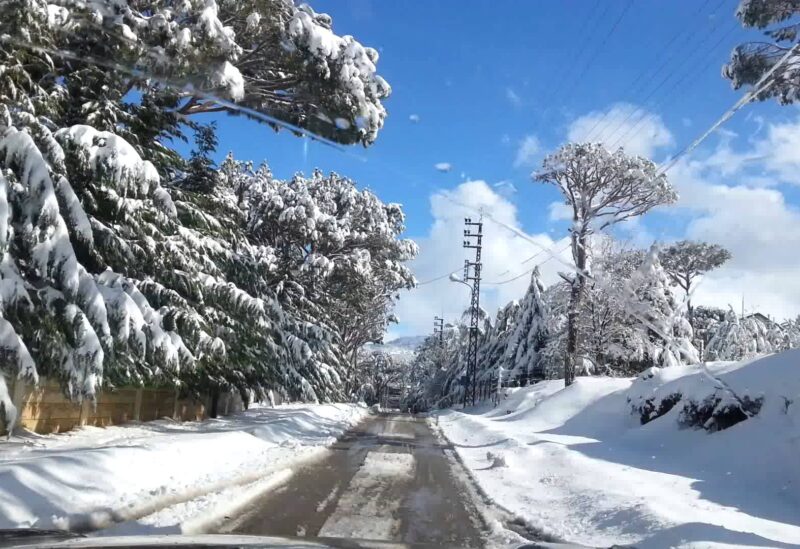 الطرقات المقطوعة بسبب الثلوج