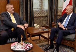 بري استقبل كوبيش في زيارة وداعية