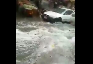 سوق صبرا يغرق بالسيول