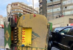 انقلاب صهريج مازوت في عين التينة