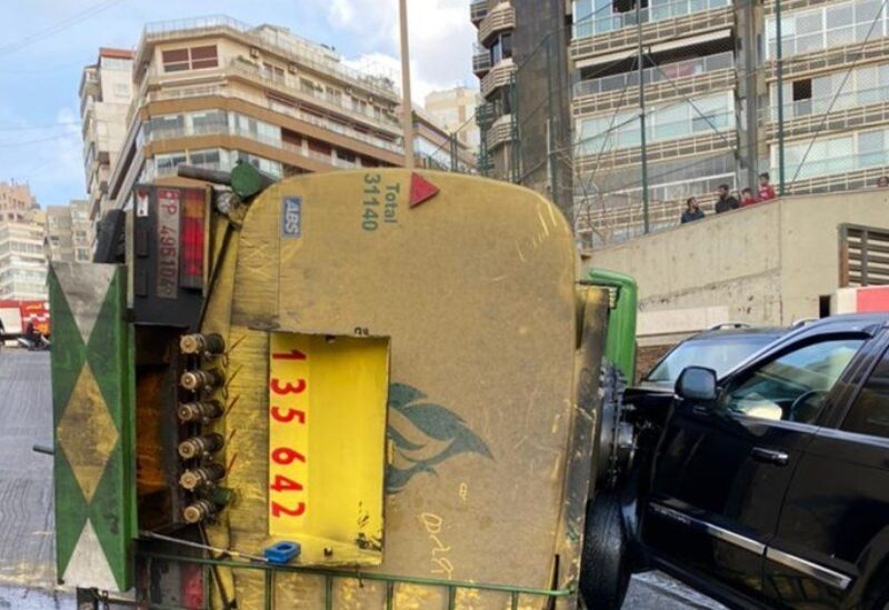 انقلاب صهريج مازوت في عين التينة