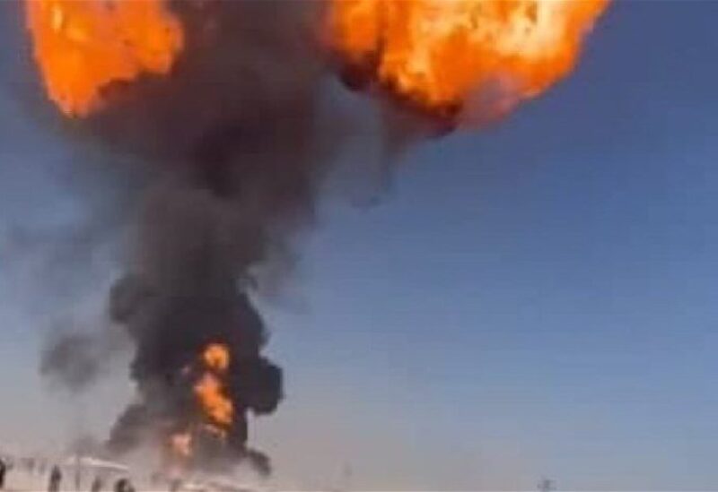انفجار شاحنة لنقل الغاز