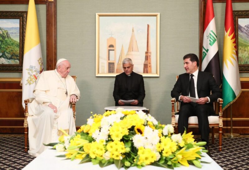 البابا فرنسيس وبارزاني