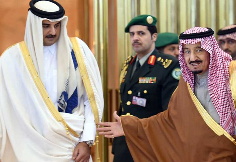 الملك سلمان وأمير قطر