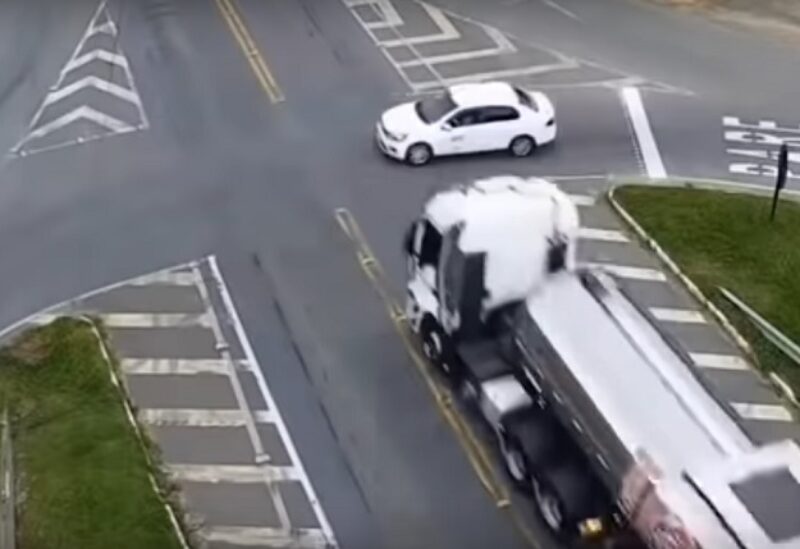 لحظة ما قبل الحادث المروع