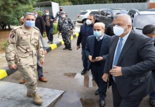 محافظ بيروت القاضي مروان عبود والأمين العام للهيئة العليا للاغاثة اللواء الركن محمد خير