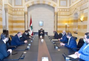 لقاء دياب مع نعمة ووفد عمالي نقابي