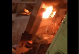 اندلاع حريق في شقة في طريق الجديدة