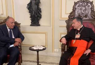 لقاء بين وزير الخارجية المصري والبطريرك الراعي في بكركي