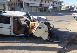حادث سير مروع على طريق عام المرج - البقاع الغربي